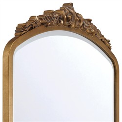 Ardelle Traditional Burnished Brass Arched Wall Mirror|