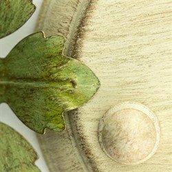 Liora Updated Traditional Champagne Green Leaf 4 Light Chandelier|