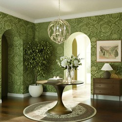 Liora Updated Traditional Champagne Green Leaf 4 Light Chandelier|