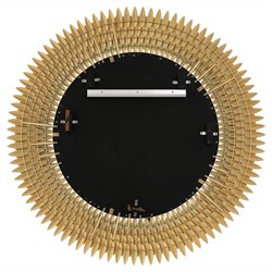 Liora Traditional Antique Gold Sunburst Round Wall Mirror|