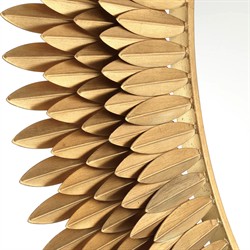 Liora Traditional Antique Gold Sunburst Round Wall Mirror|