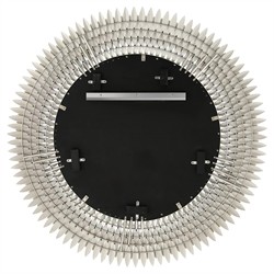 Liora Traditional Antique Silver Sunburst Round Wall Mirror|