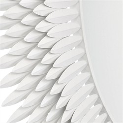 Liora Traditional Matte White Sunburst Round Wall Mirror|