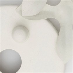 Liora Updated Traditional Matte White Leaf Light Semi Flush Mount|