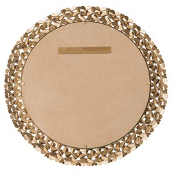 Codara Updated Traditional Gold Leaf Round Wall Mirror|