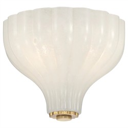 Leland Updated Traditional Fluted White Glass Semi Flush Mount|