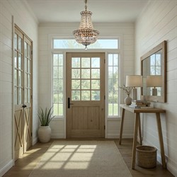 Amira Updated Traditional Aged Brass Crystal 5 Light Chandelier|