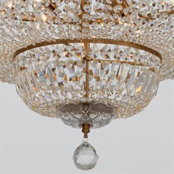 Amira Updated Traditional Aged Brass Crystal 15 Light Chandelier|