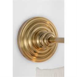 Visual Comfort Matos Traditional White Silk Pleated Antique Brass Armed Sconce|
