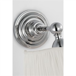 Visual Comfort Matos Traditional White Silk Pleated Polished Nickel Armed Sconce|