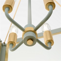 Visual Comfort Caddo Traditional Glass Shade Celadon Blue Steel Lantern|