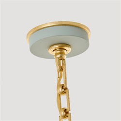 Visual Comfort Caddo Traditional Glass Shade Celadon Blue Steel Lantern|