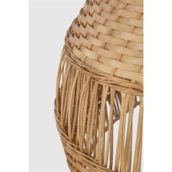 Visual Comfort Whit Traditional Natural Rattan Soft Brass Dome Hanging Shade|