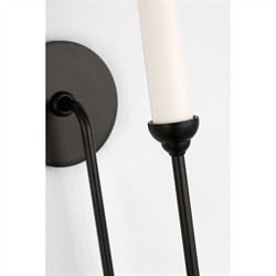 Visual Comfort Ingela White Silk Pleated Modern Iron Single Armed Sconce|