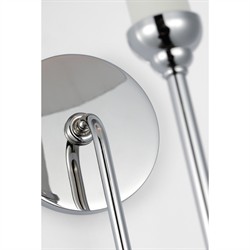 Visual Comfort Ingela White Silk Pleated Polished Nickel Single Armed Sconce|