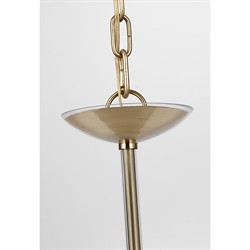 Visual Comfort Brigitte Glass Antique Brass Candle Chandelier - 34"|