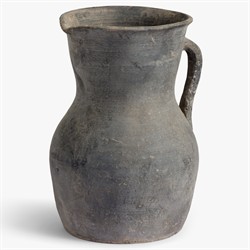 Toscana Traditional Antique Grey Terracotta Pitcher Vase|