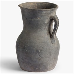Toscana Traditional Antique Grey Terracotta Pitcher Vase|