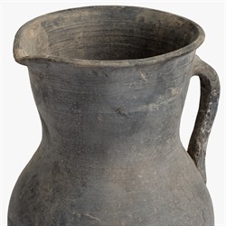 Toscana Traditional Antique Grey Terracotta Pitcher Vase|