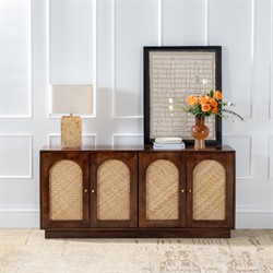 Bennett Modern Classic Light Brown Burl Wood Table Lamp|