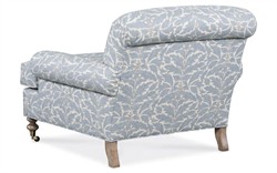 Carter Blue Porcelain Cotton Weave Chair and a Half|