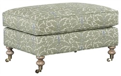 Carter Dried Herb Cotton Weave Ottoman|