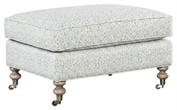 Carter Cherished Sky Sunbrella Ottoman|