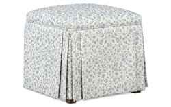 Minna Cherished Sky Sunbrella Ottoman|
