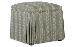Minna Basil Stripe Ottoman|