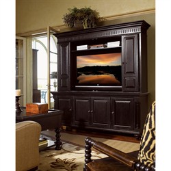 Palazzo Updated Traditional Black Wood Media Cabinet|