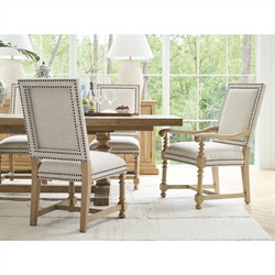 Anderson Updated Traditional Beige Performance Nailhead Dining Chair|