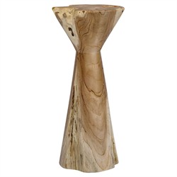 Kairo Coastal Beach Natural Bleached Teak Round Outdoor Drink Table|