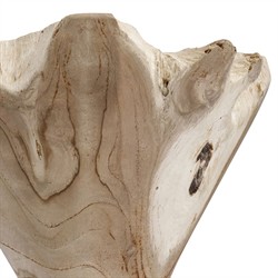 Kairo Coastal Beach Natural Bleached Teak Round Outdoor Drink Table|