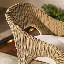 Kaela Coastal Beach Brown Woven Wicker Outdoor Counter Stool|