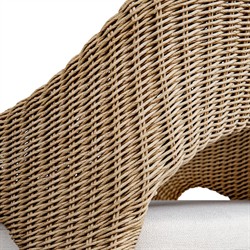 Kaela Coastal Beach Brown Woven Wicker Outdoor Counter Stool|