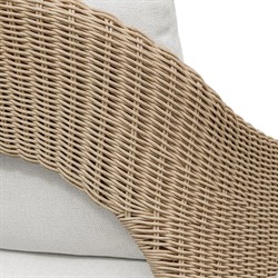 Kaela Coastal Beach Brown Woven Wicker Outdoor Lounge Chair|