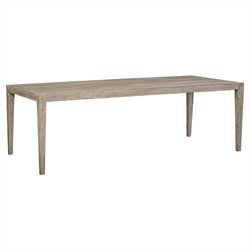 Woodside Coastal Beach Cerused Grey Mahogany Wood Outdoor Dining Table - 92"|