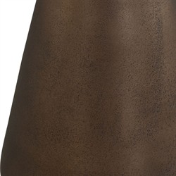 Nikko Modern Classic Dark Bronze Aluminum Round Outdoor Drink Table|