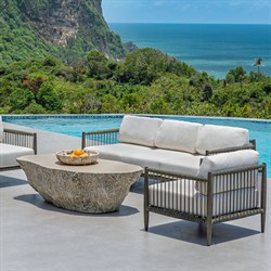 Jasper Coastal Beach White Tree Concrete Freeform Outdoor Coffee Table|