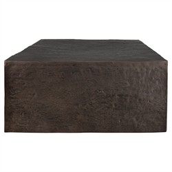 Aubrey Modern Classic Dark Bronze Aluminum Rectangular Outdoor Coffee Table|