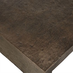 Aubrey Modern Classic Dark Bronze Aluminum Rectangular Outdoor Coffee Table|