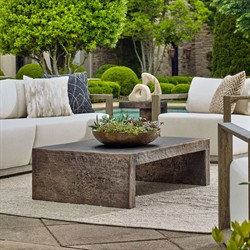 Aubrey Modern Classic Dark Bronze Aluminum Rectangular Outdoor Coffee Table|