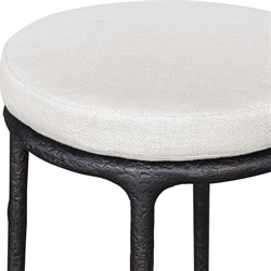 Mayer Modern Classic Black Aluminum Outdoor Bar Stool|
