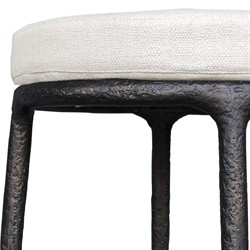 Mayer Modern Classic Black Aluminum Outdoor Bar Stool|