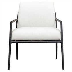 Mayer Modern Classic Black Aluminum Outdoor Lounge Chair|