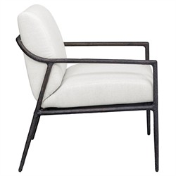 Mayer Modern Classic Black Aluminum Outdoor Lounge Chair|