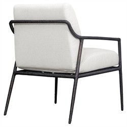 Mayer Modern Classic Black Aluminum Outdoor Lounge Chair|