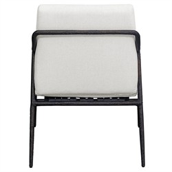 Mayer Modern Classic Black Aluminum Outdoor Lounge Chair|