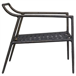 Mayer Modern Classic Black Aluminum Outdoor Lounge Chair|