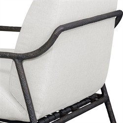 Mayer Modern Classic Black Aluminum Outdoor Lounge Chair|